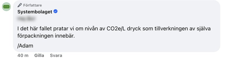 Foto: Skärmavbild Facebook/systembolaget Foto: Skärmavbild Facebook/systembolaget